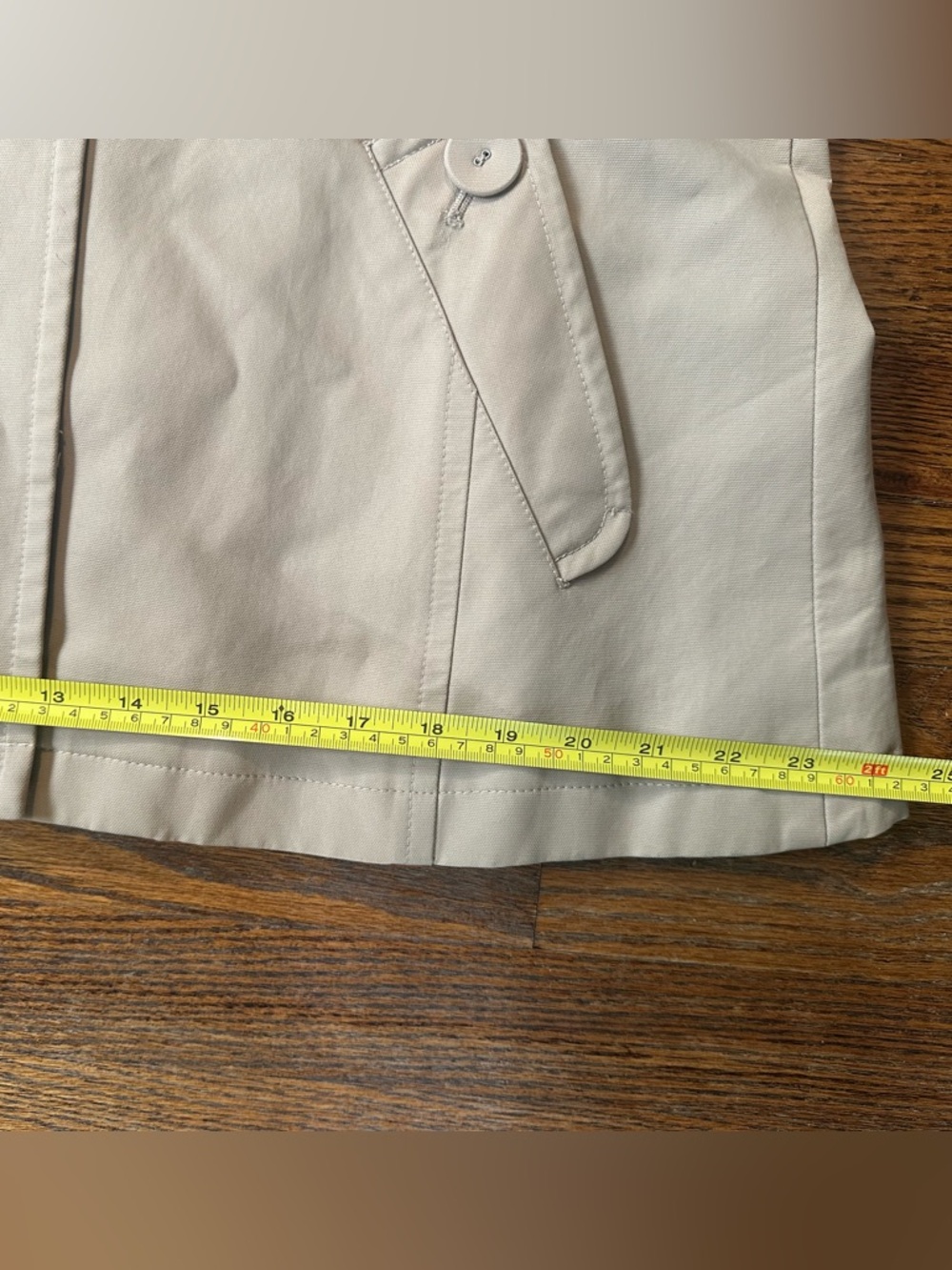 Ann Taylor LOFT Trench Coat Jacket Size 12 Tan Khaki Lightweight Classic - Picture 9 of 12